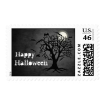 Batty Chilling Black Moon Halloween Postage