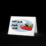 Batty Christmas Sleigh Greeting Cards