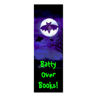 Batty Over Books! Bookmark Business Card by SherryHolderHunt