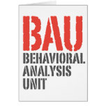 BAU Behavioral Analysis Units Greeting Cards