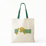bau dog dressed tote bags