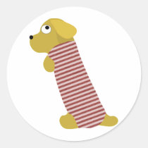 bau dog dressed stickers