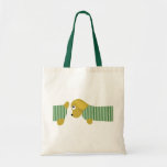 bau dog dressed tote bags