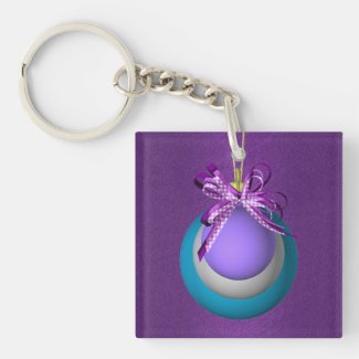Bauble and Bow Trilogy Key Chain Square Acrylic Keychains