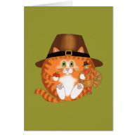 Bauble Cat Thanksgiving Card