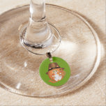 Bauble Cat Thanksgiving Wine Glass Charm