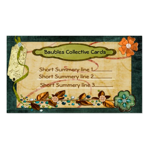 Bauble Collectives 2 Sided Business Card Template (front side)