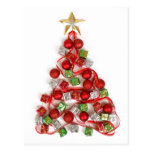 Baubles and Presents Christmas Tree Postcard