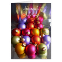 Baubles Christmas card