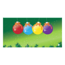 baubles custom photo card