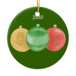 Baubles Ornament (Gold/Green/Red)