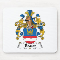 Bauer Family Crest mousepads by coatsofarms Bauer Family Crest mousepads