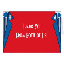 Bauhaus Tuxedo - RB (Thank You From Both) Greeting Cards