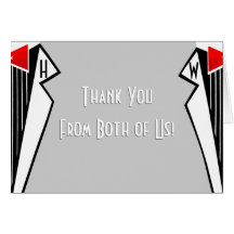 Bauhaus Tuxedo (Thank You From Both) Cards