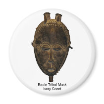 Baule Tribal Mask Magnet