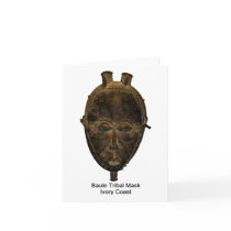 Baule Tribal Mask Note Card