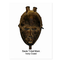 Baule Tribal Mask Postcard