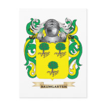 Baumgarten Coat of Arms (Family Crest) Postcard