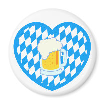 Bavaria Bavaria heart beer heart more beer Fridge Magnet