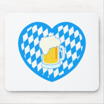 Bavaria Bavaria heart beer heart more beer Mousepad