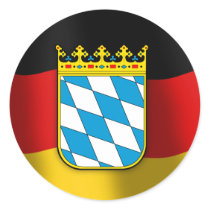 Bavaria coat of arms round stickers
