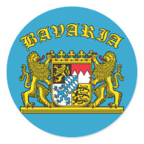 Bavaria Coat of Arms Tshirts and Products Round Stickers