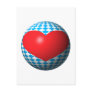Bavaria heart ball Bavaria heart sphere Post Card