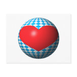 Bavaria heart ball Bavaria heart sphere Postcards