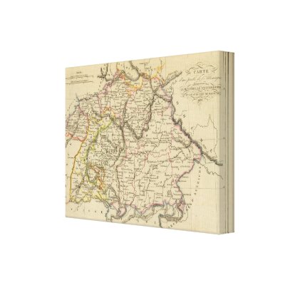 Bavaria, W�rttemberg and Baden Gr Stretched Canvas Print by davidrumsey