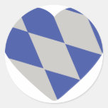 bavarian heart icon round sticker