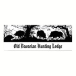 Bavarian Hunting Lodge - Wild Boar, Wildschwein posters