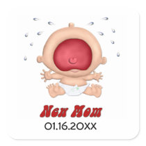 Bawling Baby - New Mom - Customize stickers