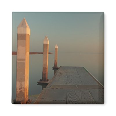 Bay at Dawn Magnet by mikes_photo_designs