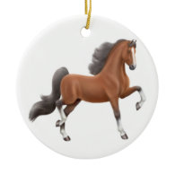 Bay Gaited Horse Ornament