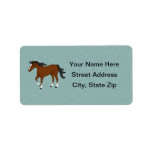Bay Horse Custom Address Label