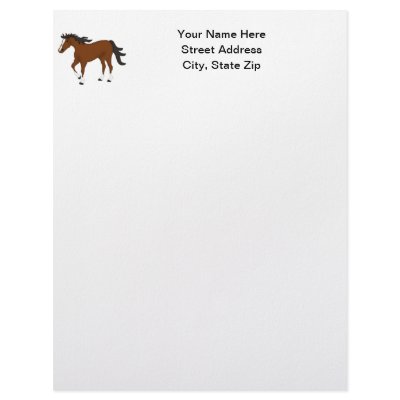 Bay Horse Letterhead by crittercircus