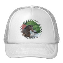 Bay Horse Lunging Baseball Hat
