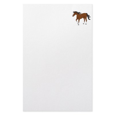 Bay Horse Stationery Paper by crittercircus