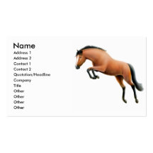 Bay Jumping Horse Business Card