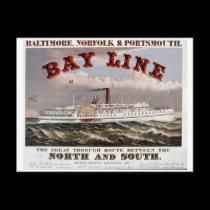 Bay Line - The Great Through Line postcards