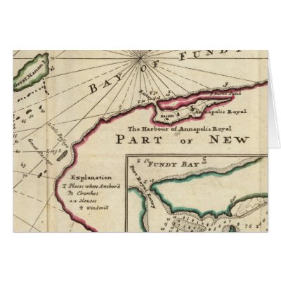 Bay of Fundy and harbour of Annapolis Royal Card by davidrumsey