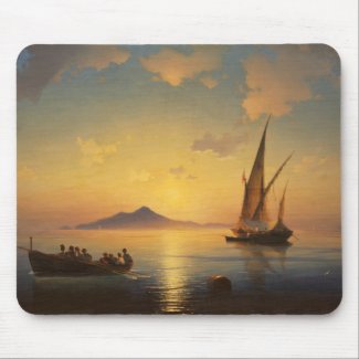 Bay of Naples Ivan Aivazovsky seascape waterscape Mouse Pad