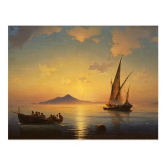 Bay of Naples Ivan Aivazovsky seascape waterscape Post Card