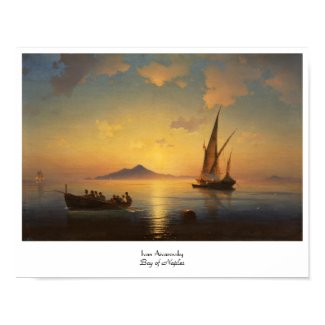 Bay of Naples Ivan Aivazovsky seascape waterscape Poster