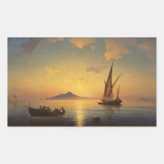 Bay of Naples Ivan Aivazovsky seascape waterscape Sticker