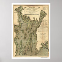 Bay Of Narraganset Map 1777 Print