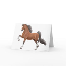 Bay Saddlebred Horse Greeting Card
