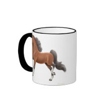 Bay Saddlebred Horse Mug by twopurringcats Bay Saddlebred Horse Mug