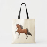 Bay Saddlebred Horse Tote Bag