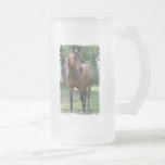 Bay Thoroughbred Horse Frosted Beer Mug